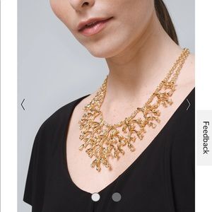 WHBM coral reef statement earrings and necklace